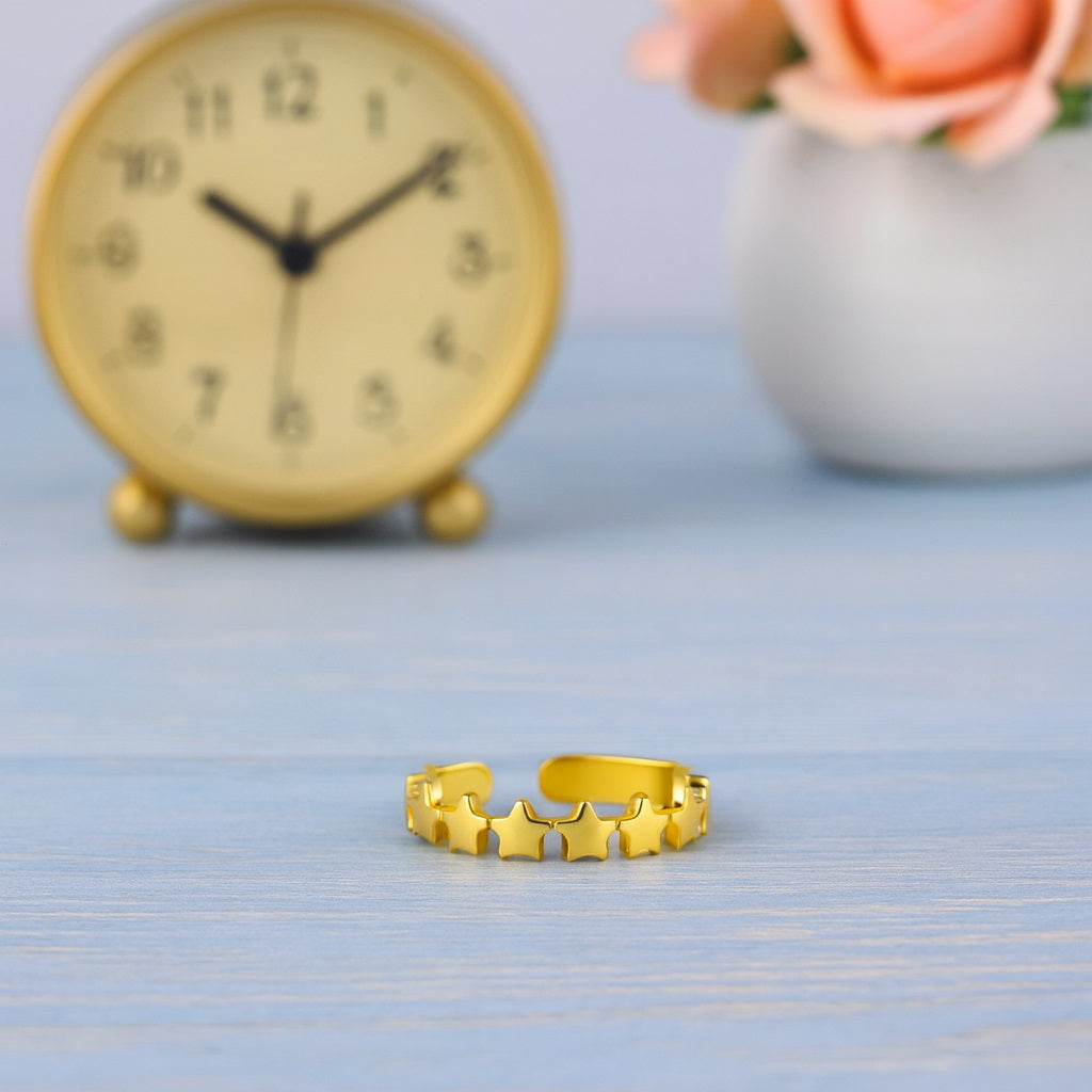 Adjustable Star Toe Ring - Sterling Silver