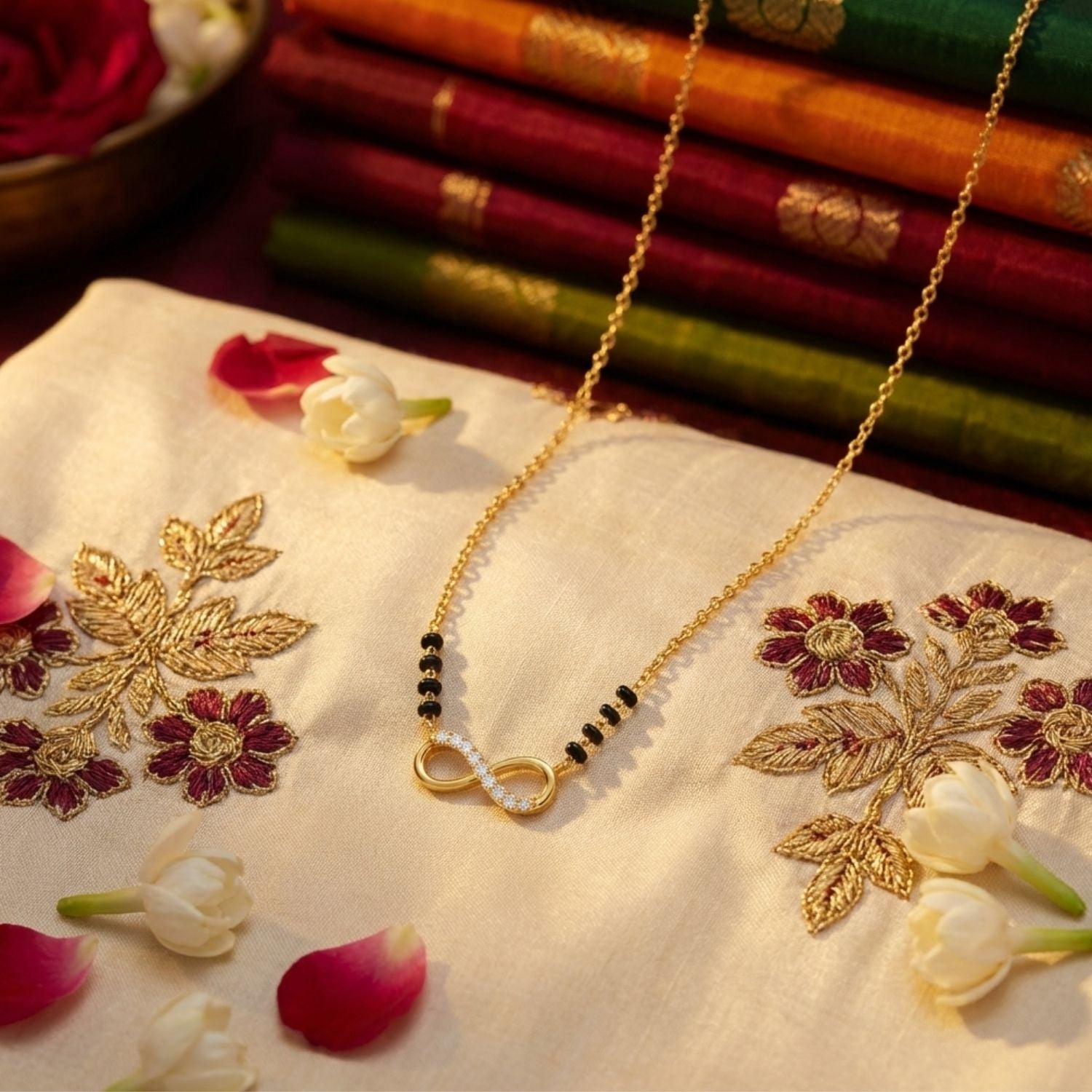 Infinity Mangalsutra – Sterling Silver Gold Plated