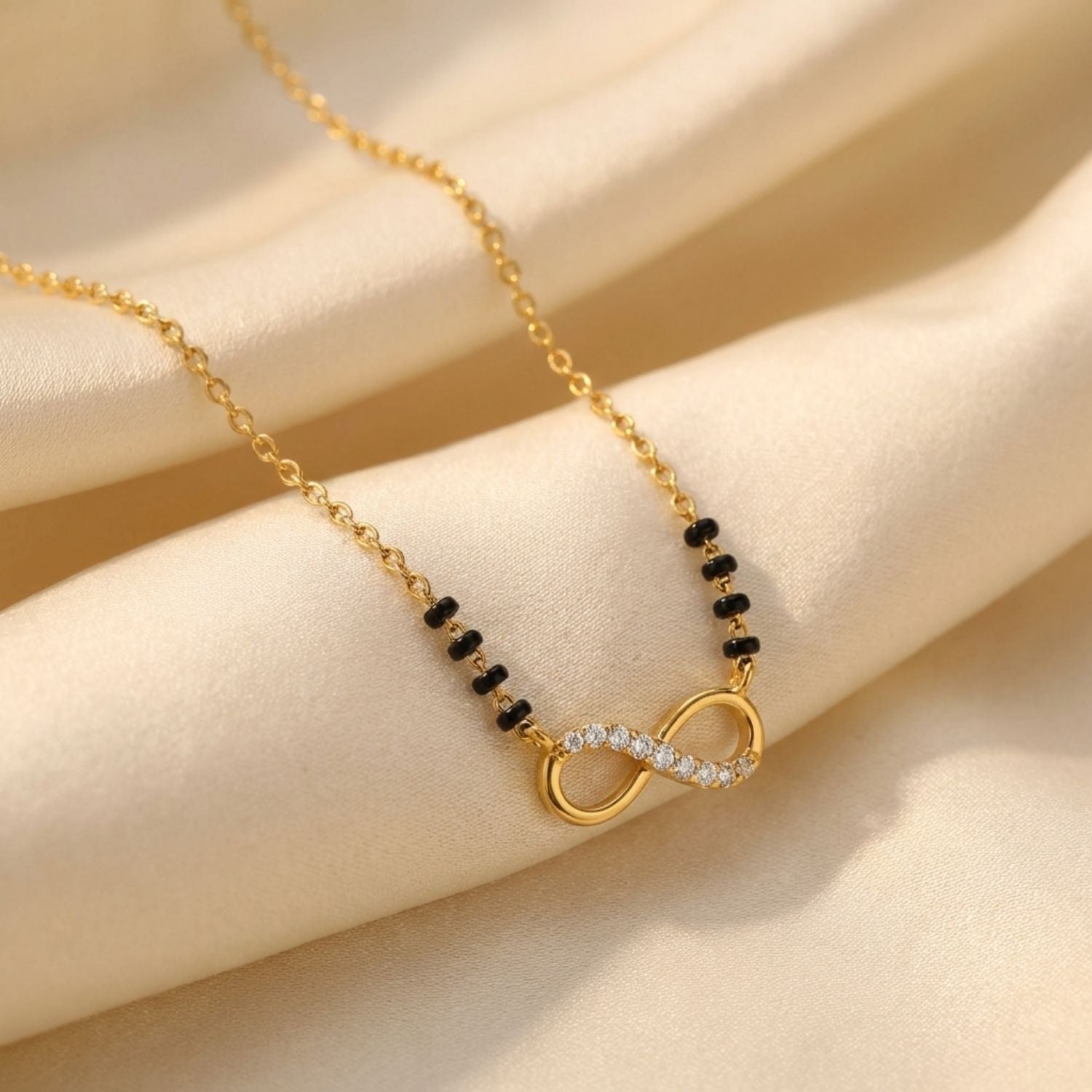 Infinity Mangalsutra – Sterling Silver Gold Plated