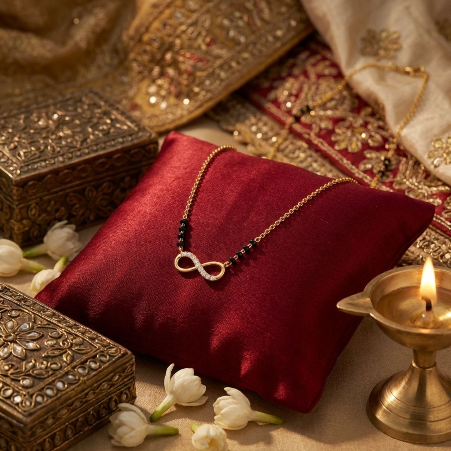 Infinity Mangalsutra – Sterling Silver Gold Plated