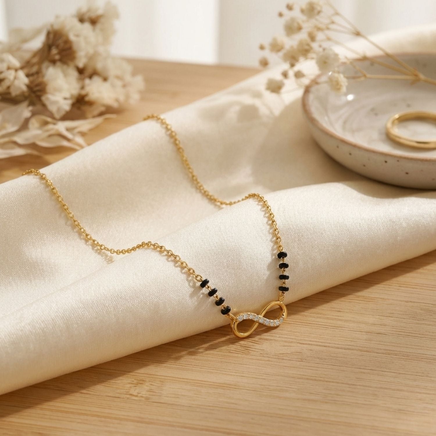 Infinity Mangalsutra – Sterling Silver Gold Plated