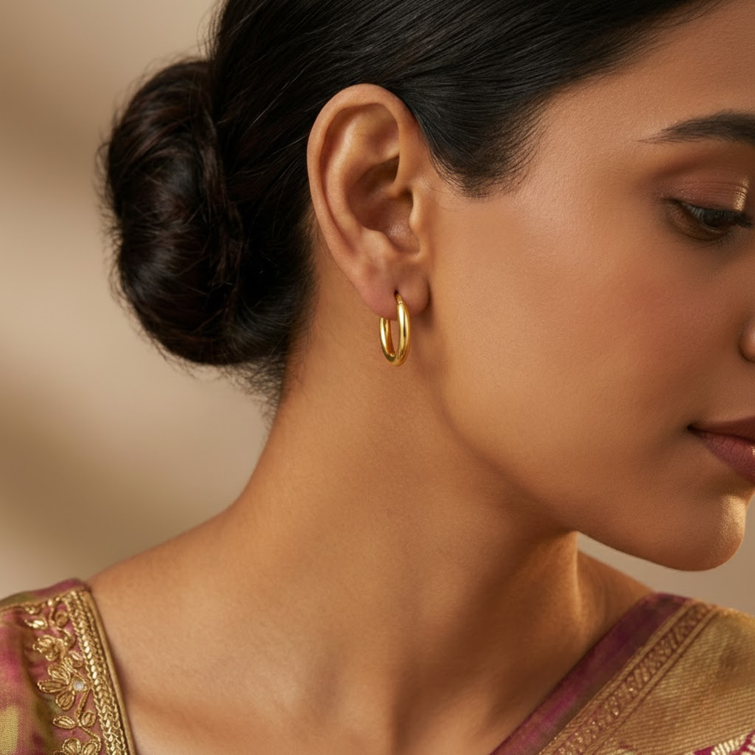 Classic Gold Plated Hoop Earrings – Sterling Silver