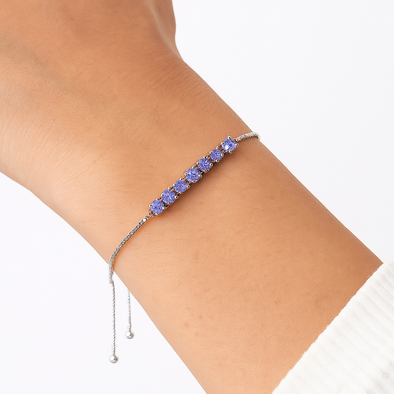 Tanzanite Tennis Bracelet – 925 Sterling Silver