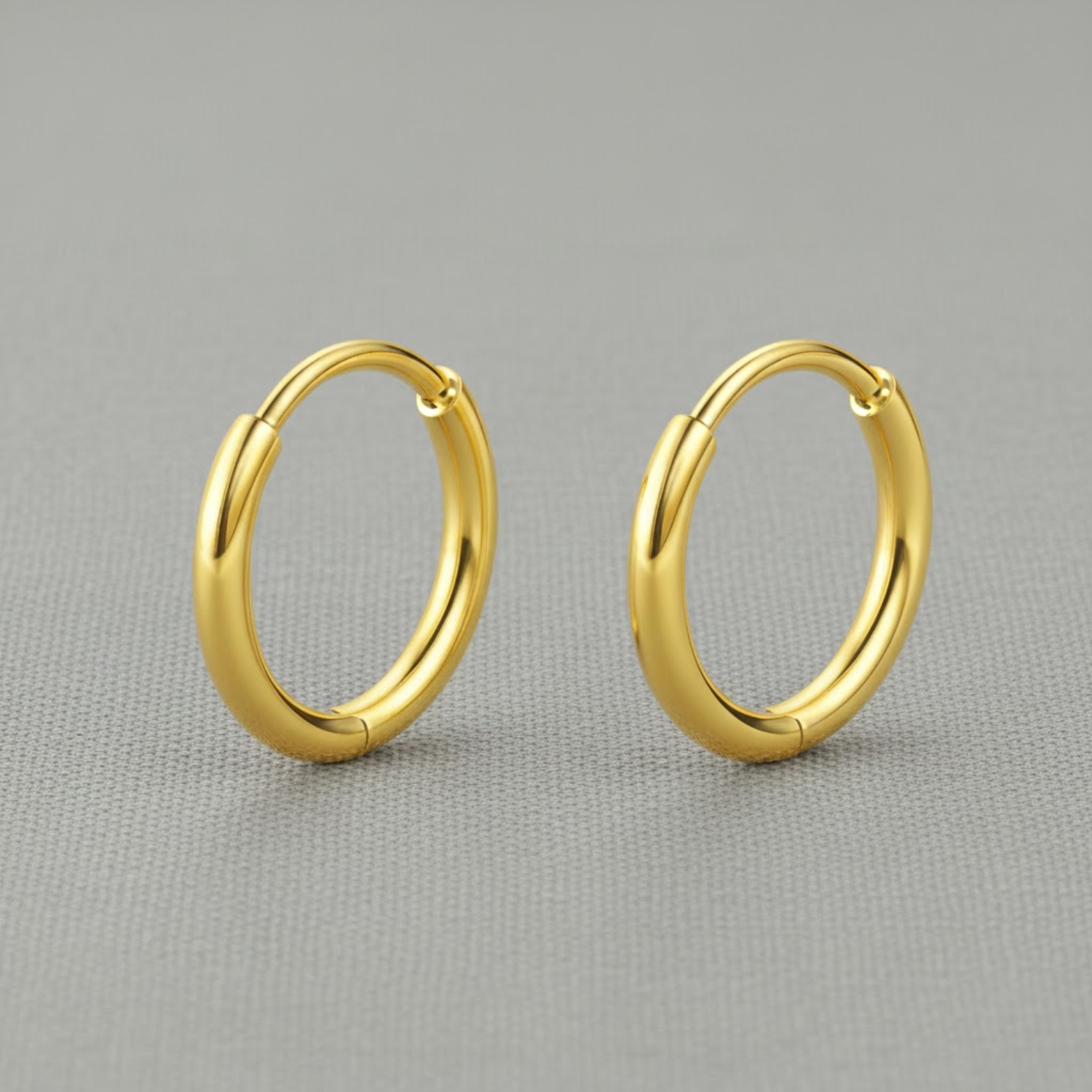 Classic Gold Plated Hoop Earrings – Sterling Silver