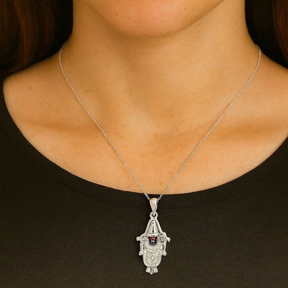 Vithoba Pendant Spiritual Devotion Design - Sterling Silver