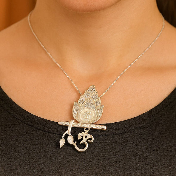 Om Shree Pendant - Sterling Silver