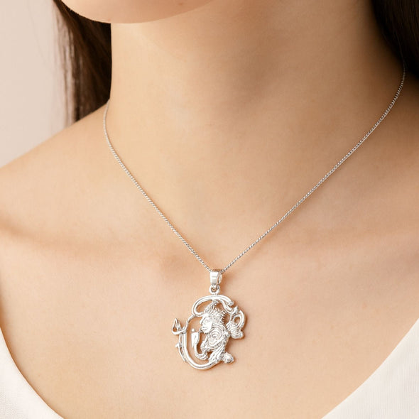 Silver Shiva Om Pendant - Sterling Silver