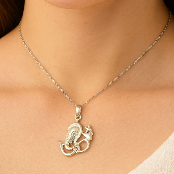 Om Ganesha Pendant - Sterling Silver