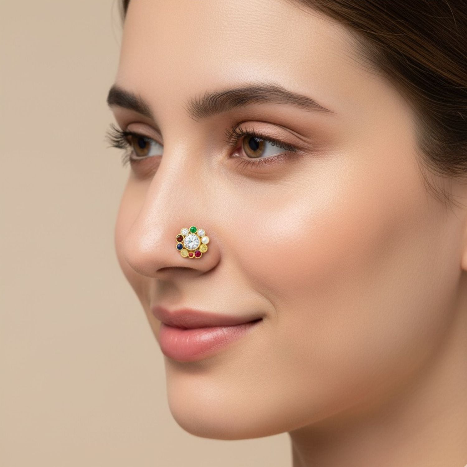 mooneye silver nose pin