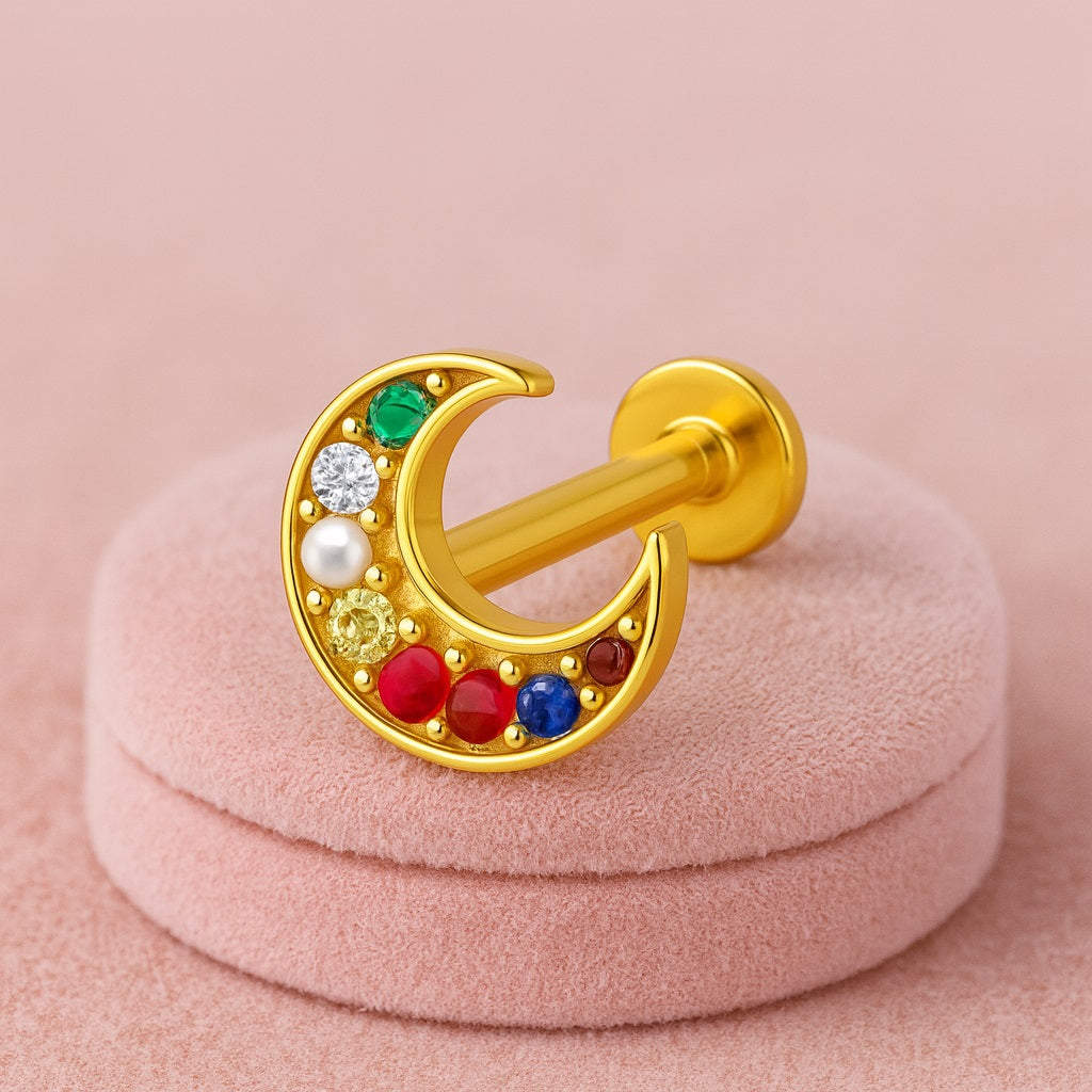 mooneye silver nose pin