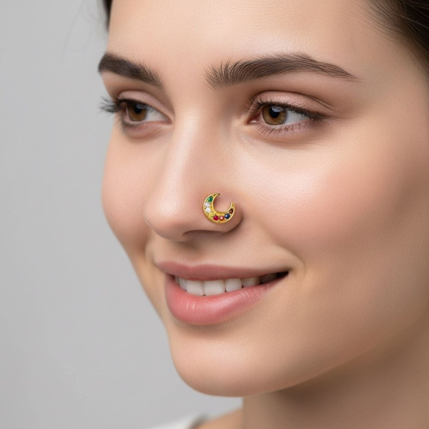 mooneye silver nose pin