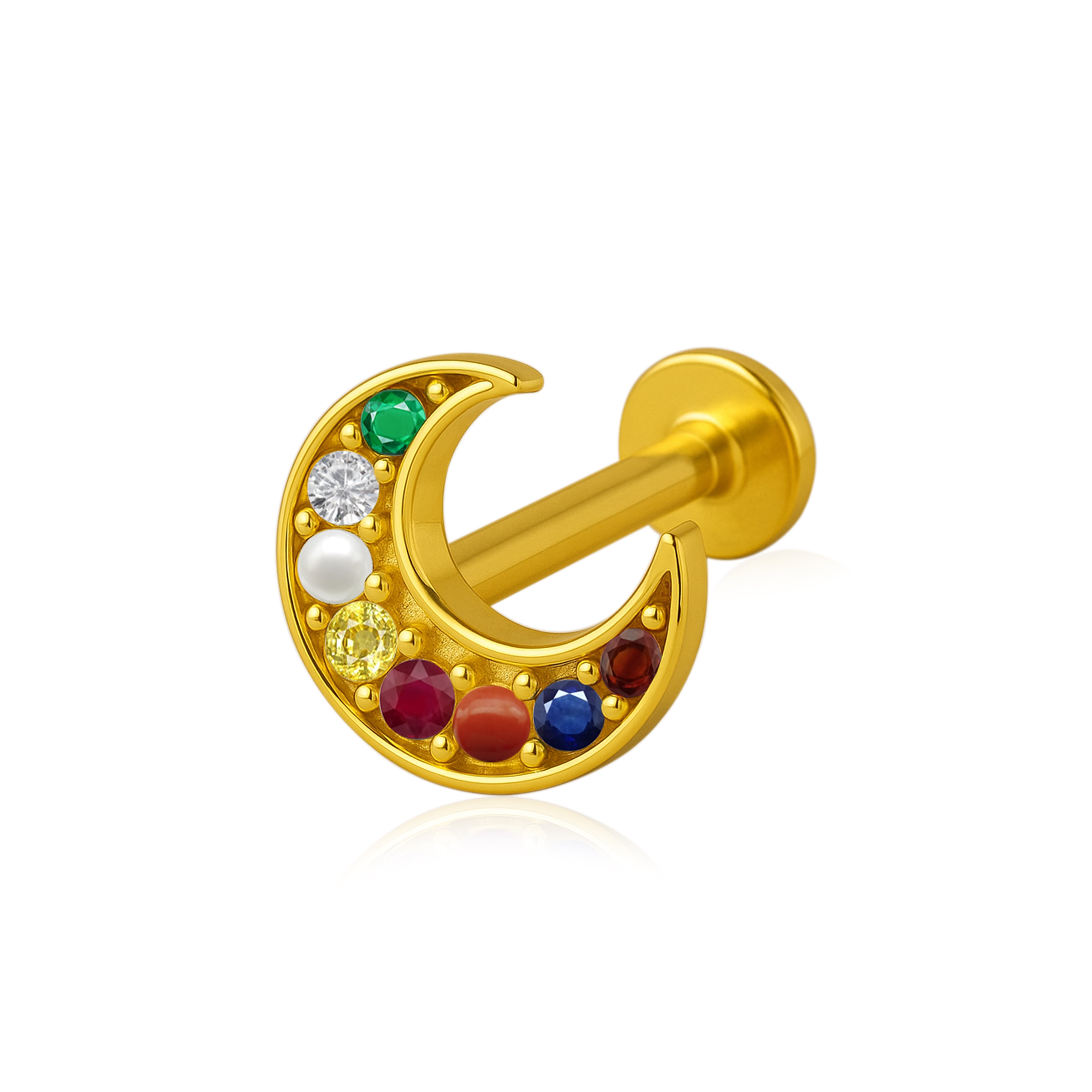 mooneye silver nose pin