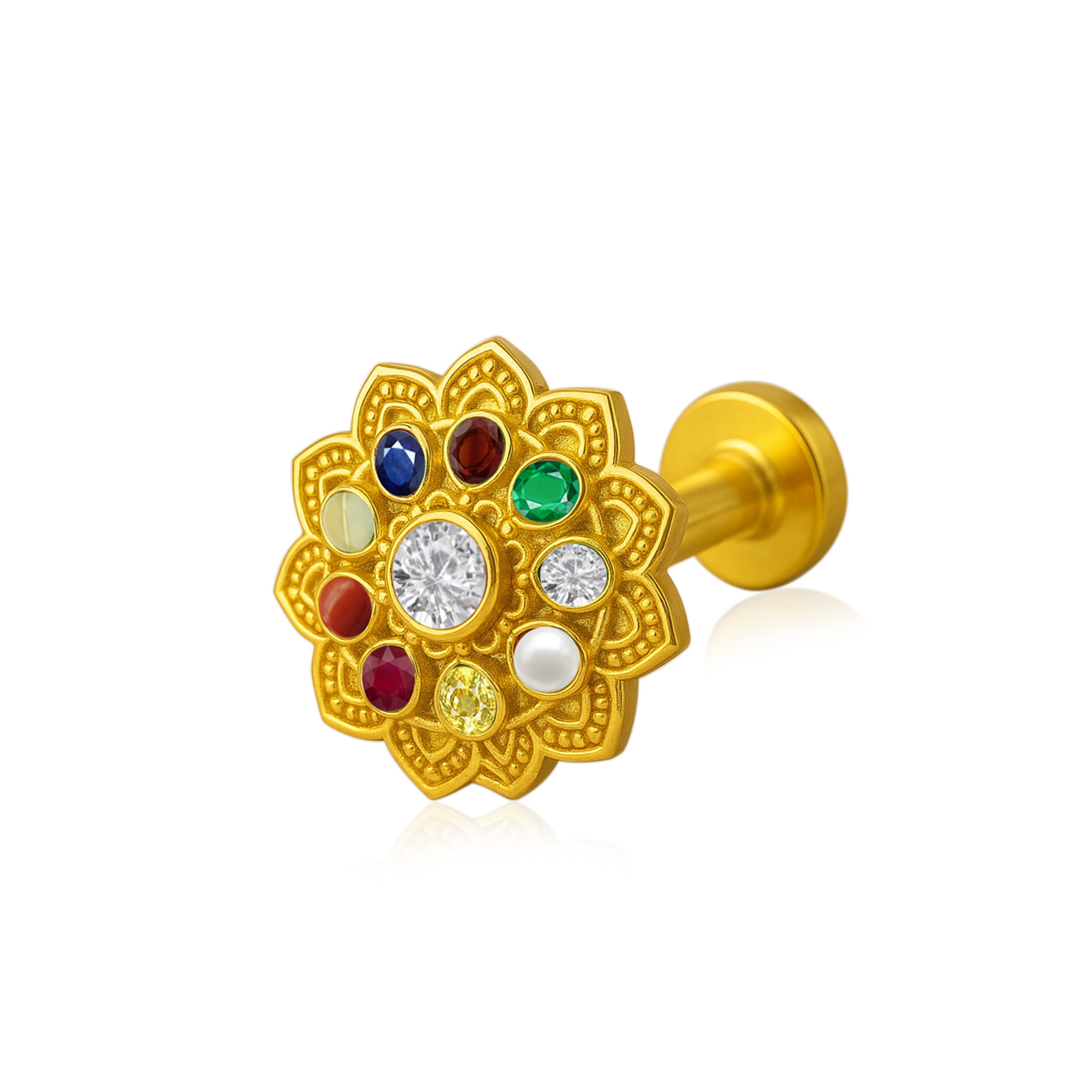 mooneye silver nose pin