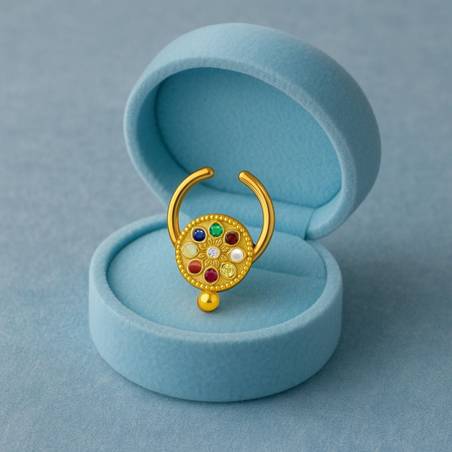 mooneye silver nose pin