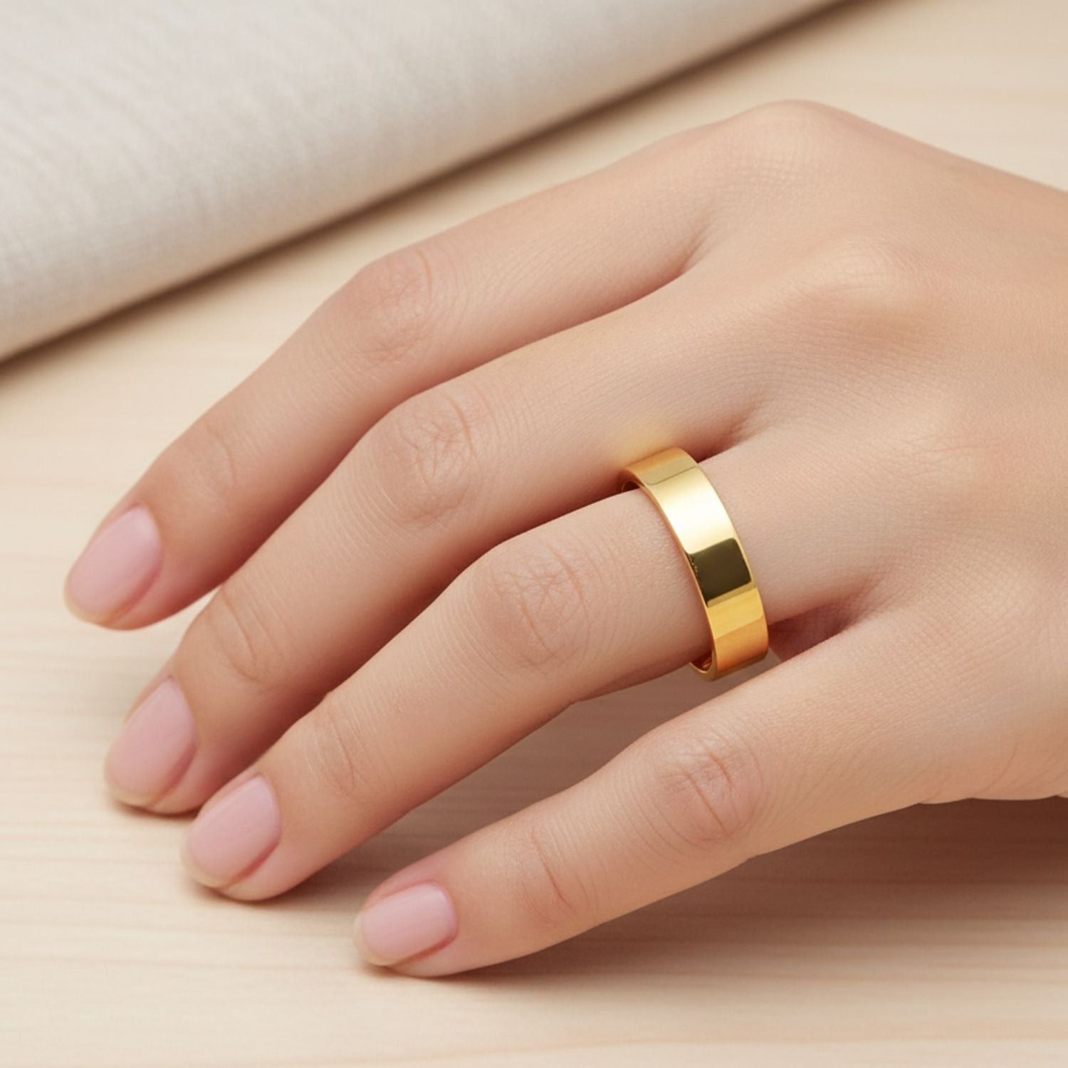 Slim Flat Design Ring  - Sterling Silver