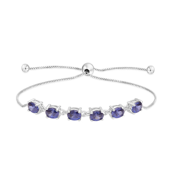 Tanzanite Tennis Bracelet – 925 Sterling Silver