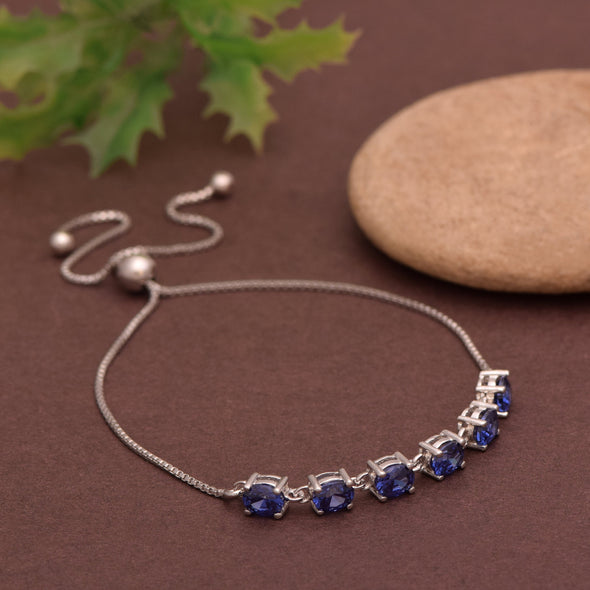 Tanzanite Tennis Bracelet – 925 Sterling Silver