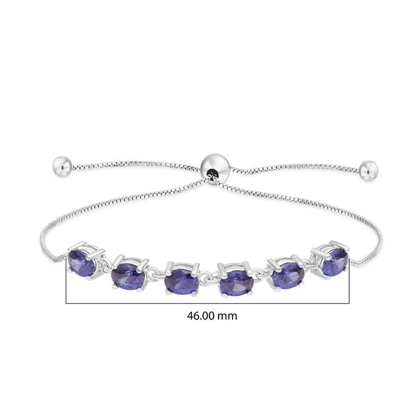 Tanzanite Tennis Bracelet – 925 Sterling Silver