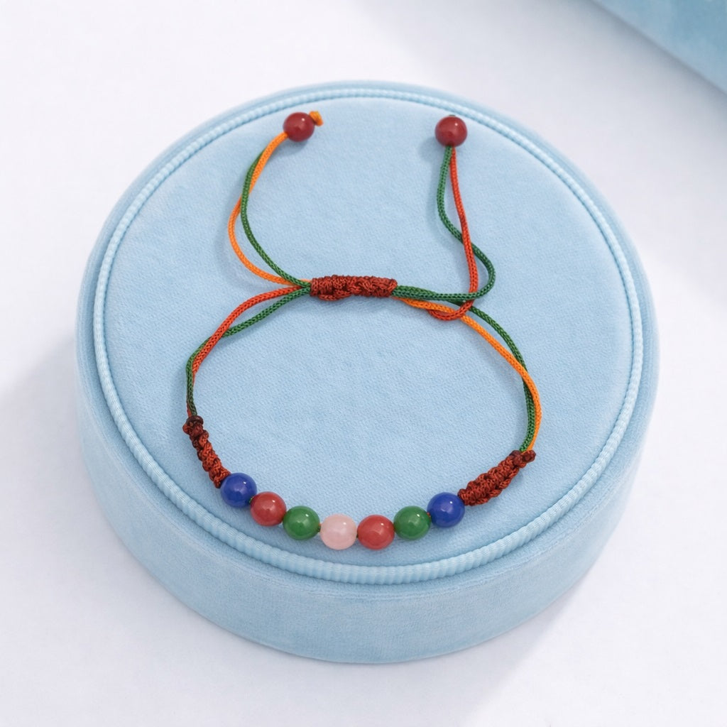Multi Color Bead Thread Handmade Bracelet