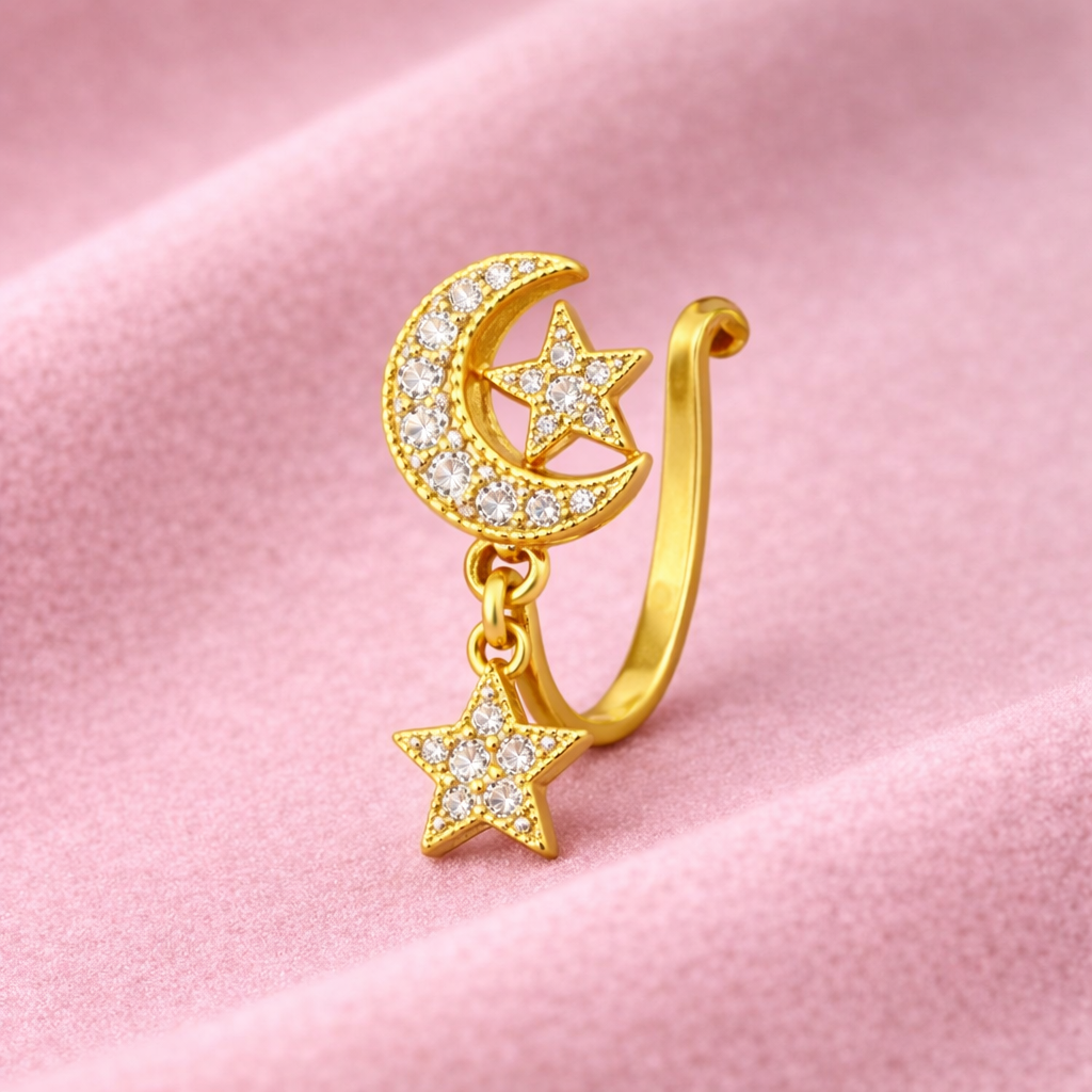 mooneye silver nose pin