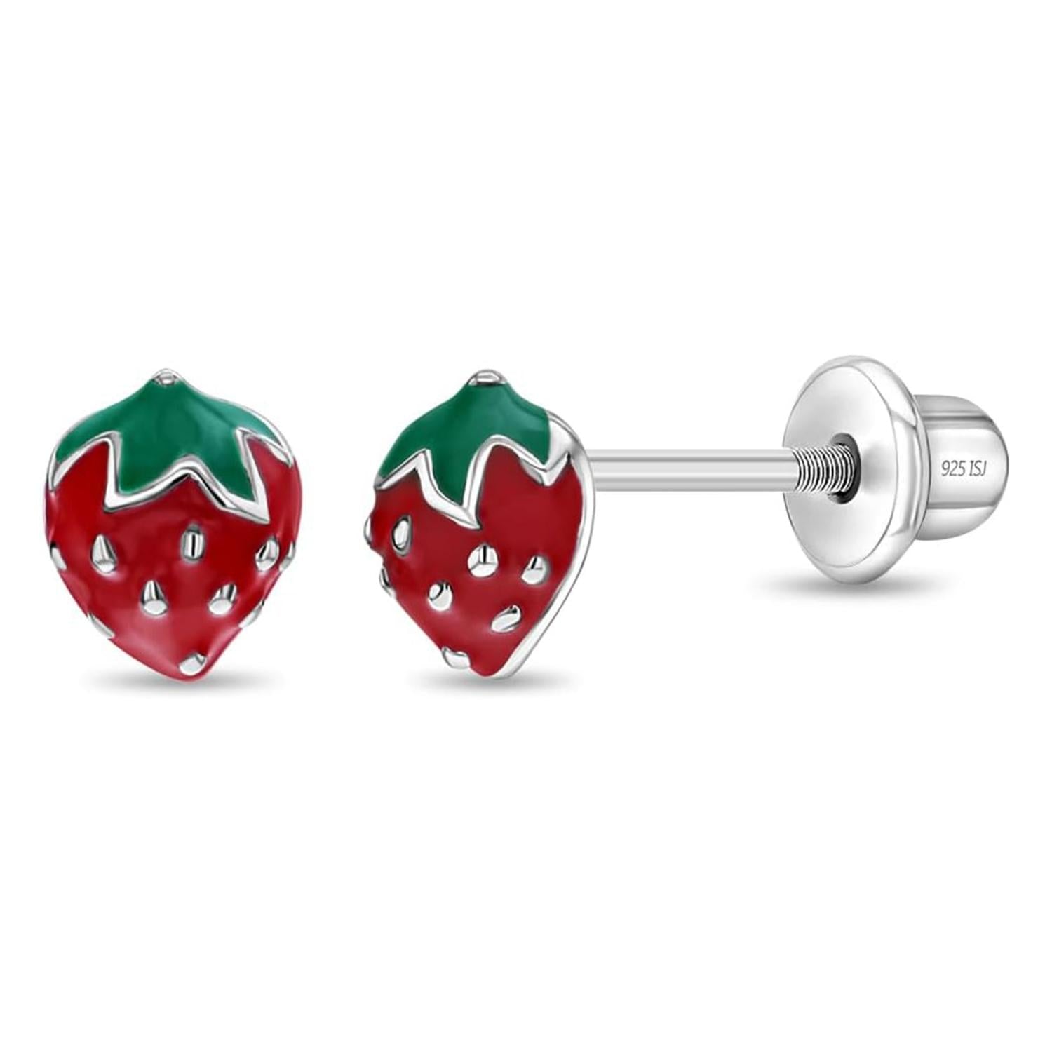 Strawberry Kids Earrings- Sterling Silver