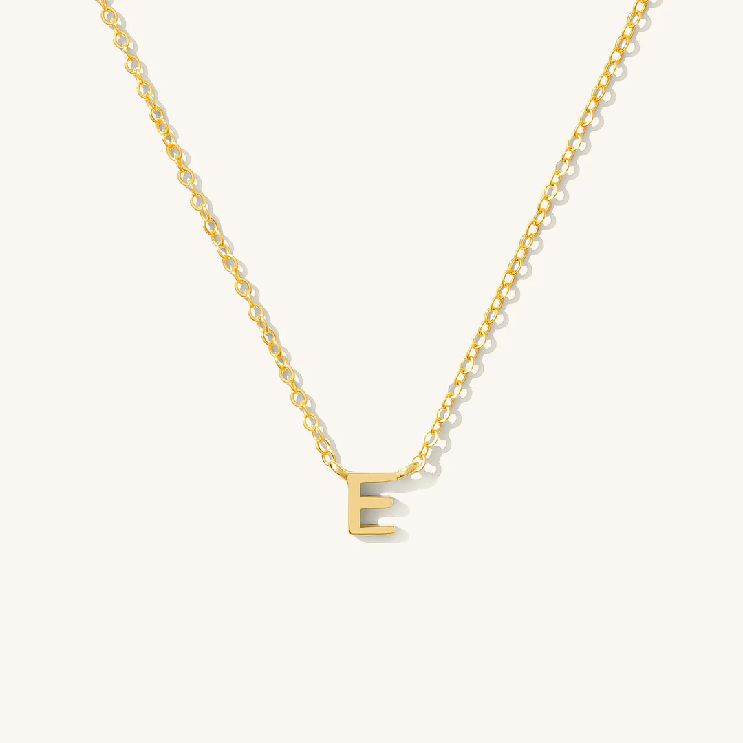 A to Z Initial Alphabet Studs Necklace – Sterling Silver Yellow Plated