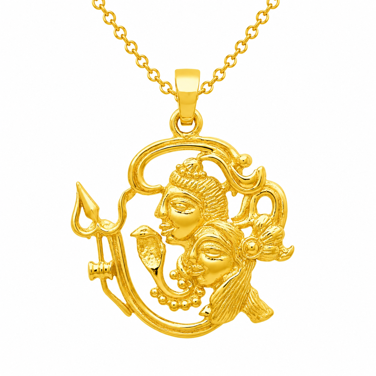 Silver Shiva Om Pendant - Sterling Silver