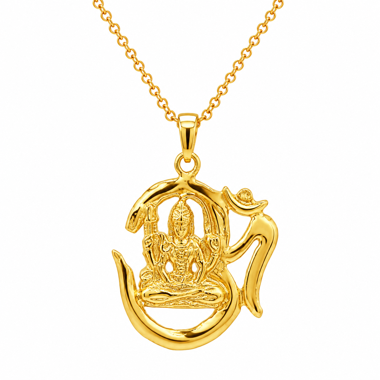 Om Shiva Pendant - Sterling Silver