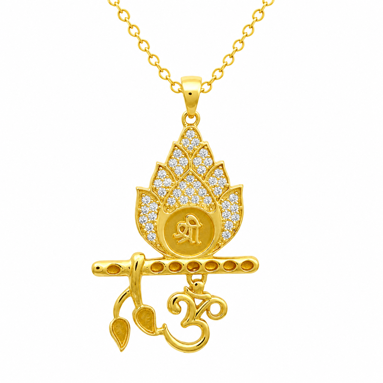 Om Shree Pendant - Sterling Silver
