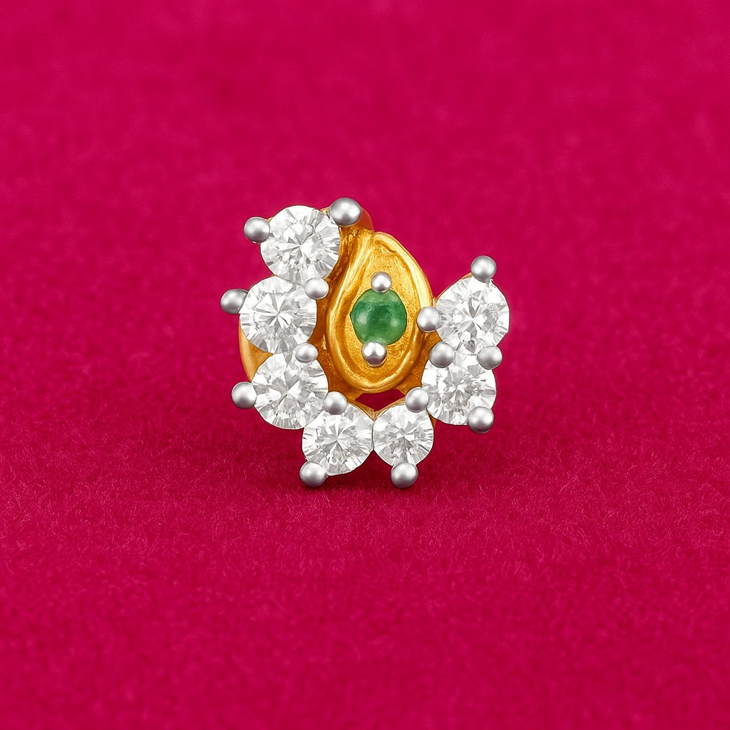 mooneye silver nose pin