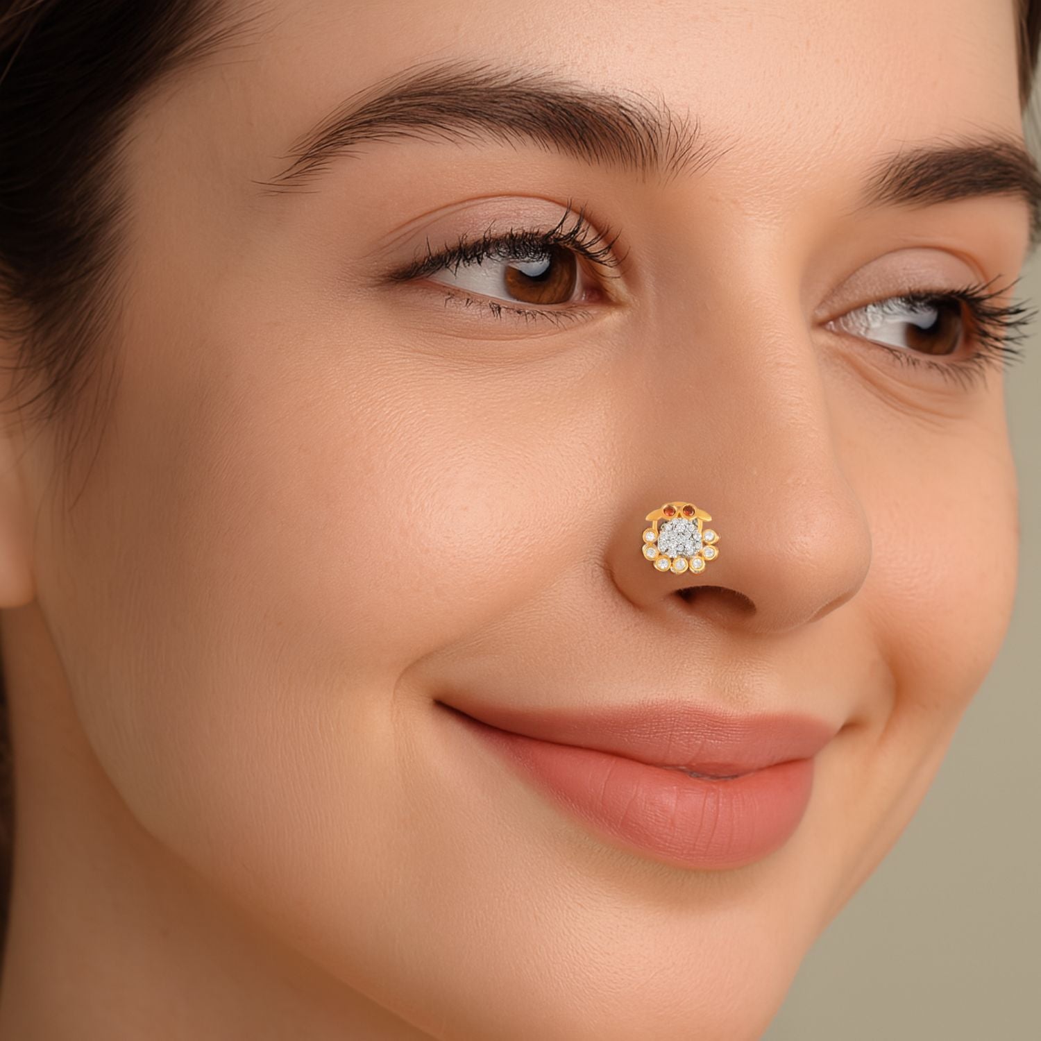 mooneye silver nose pin