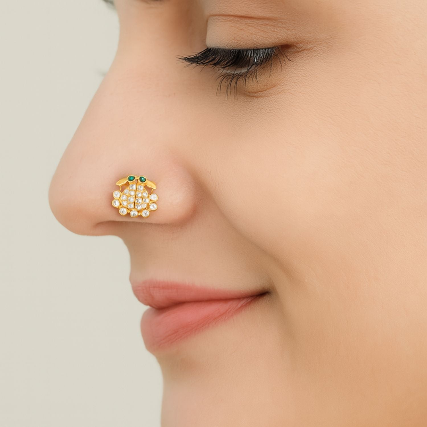 mooneye silver nose pin