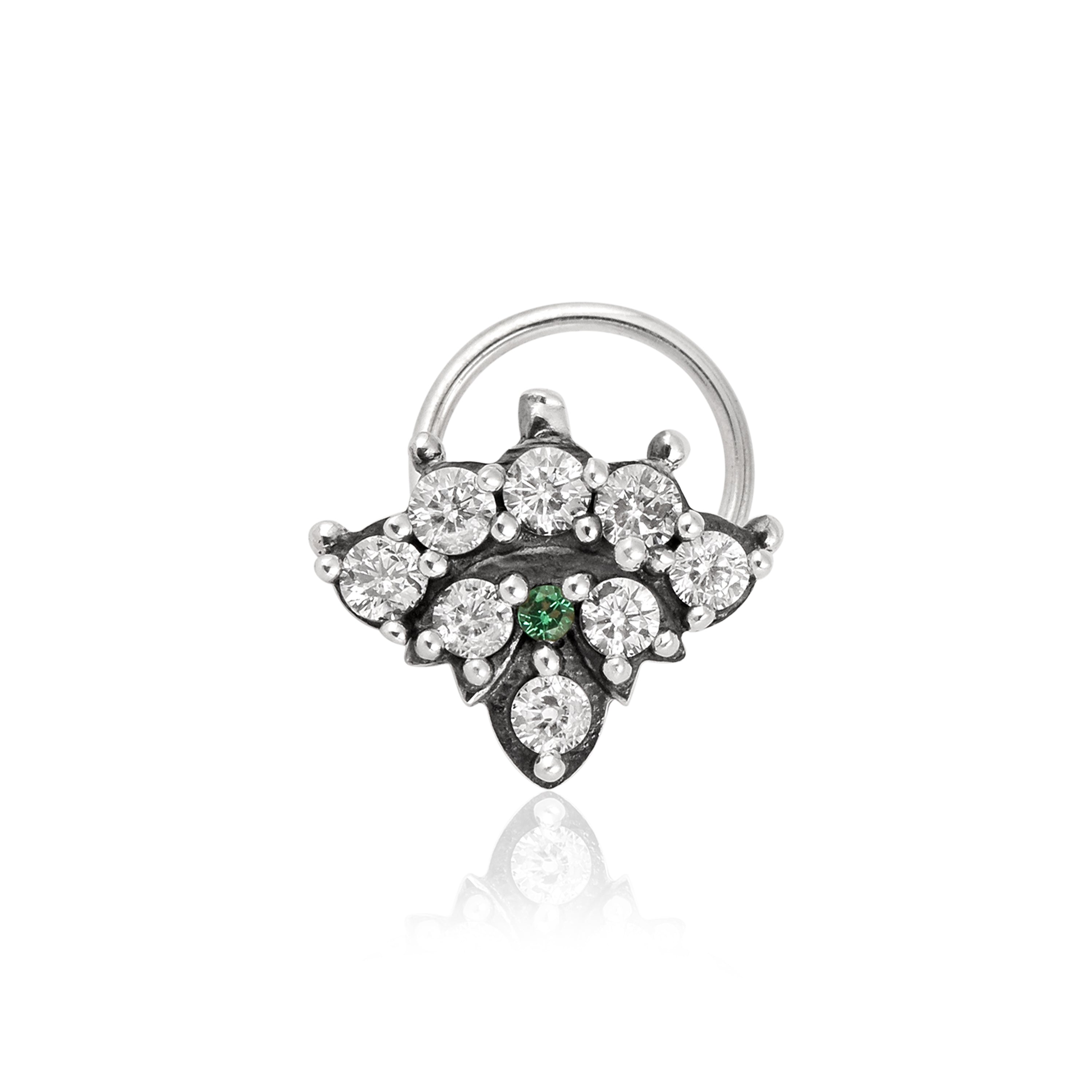 mooneye silver nose pin