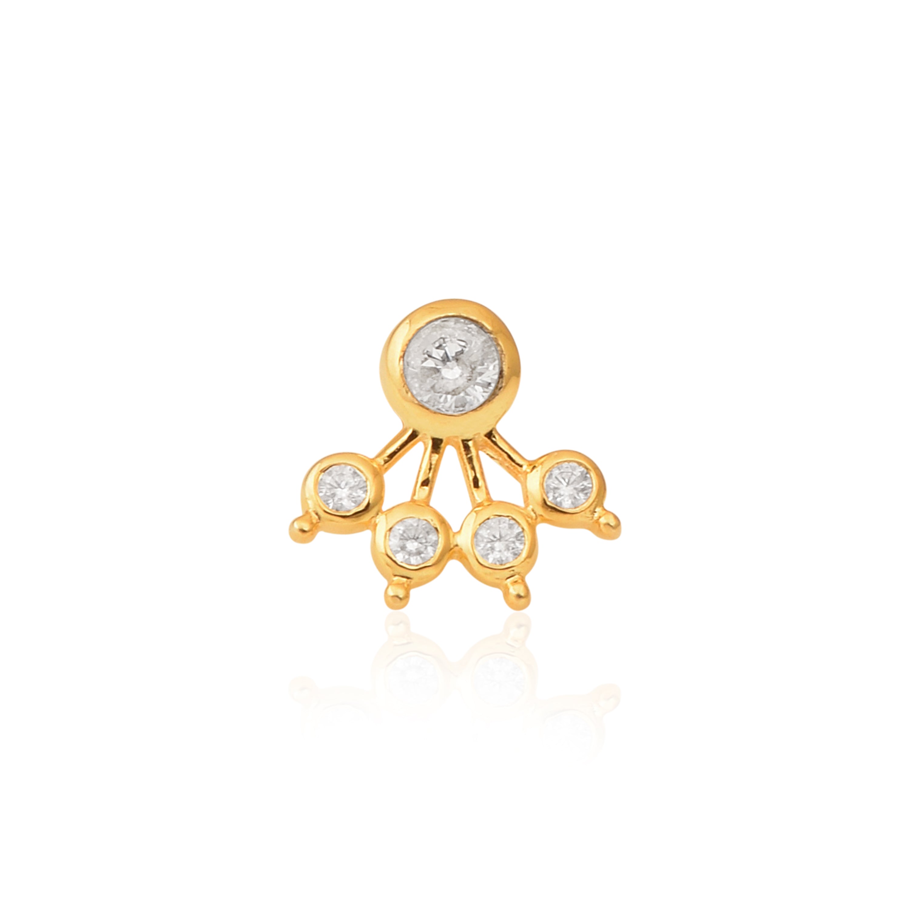 mooneye silver nose pin