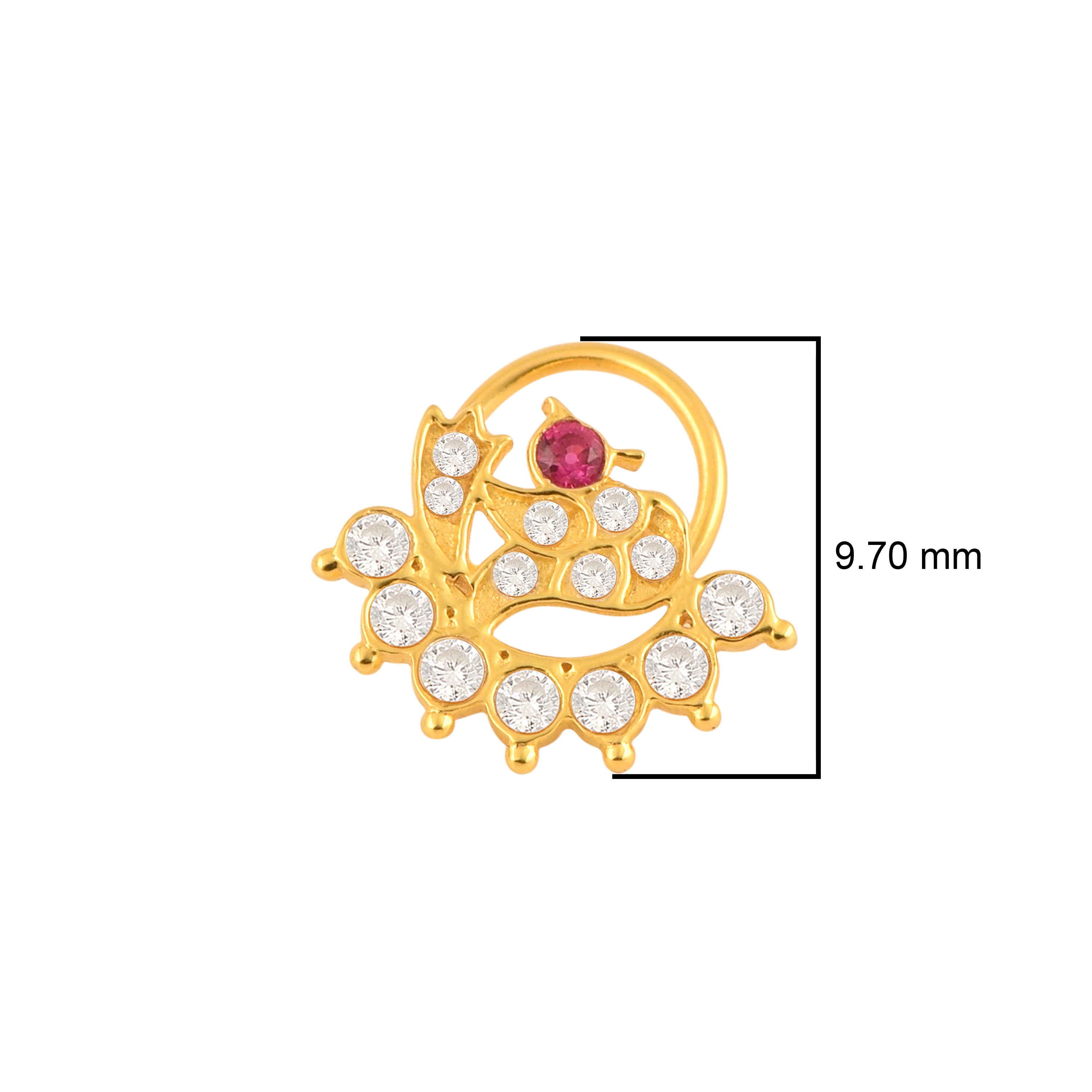 mooneye silver nose pin