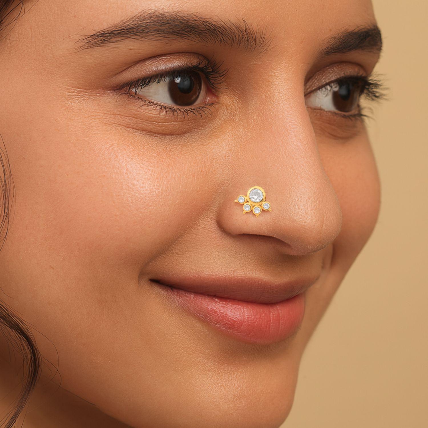 mooneye silver nose pin