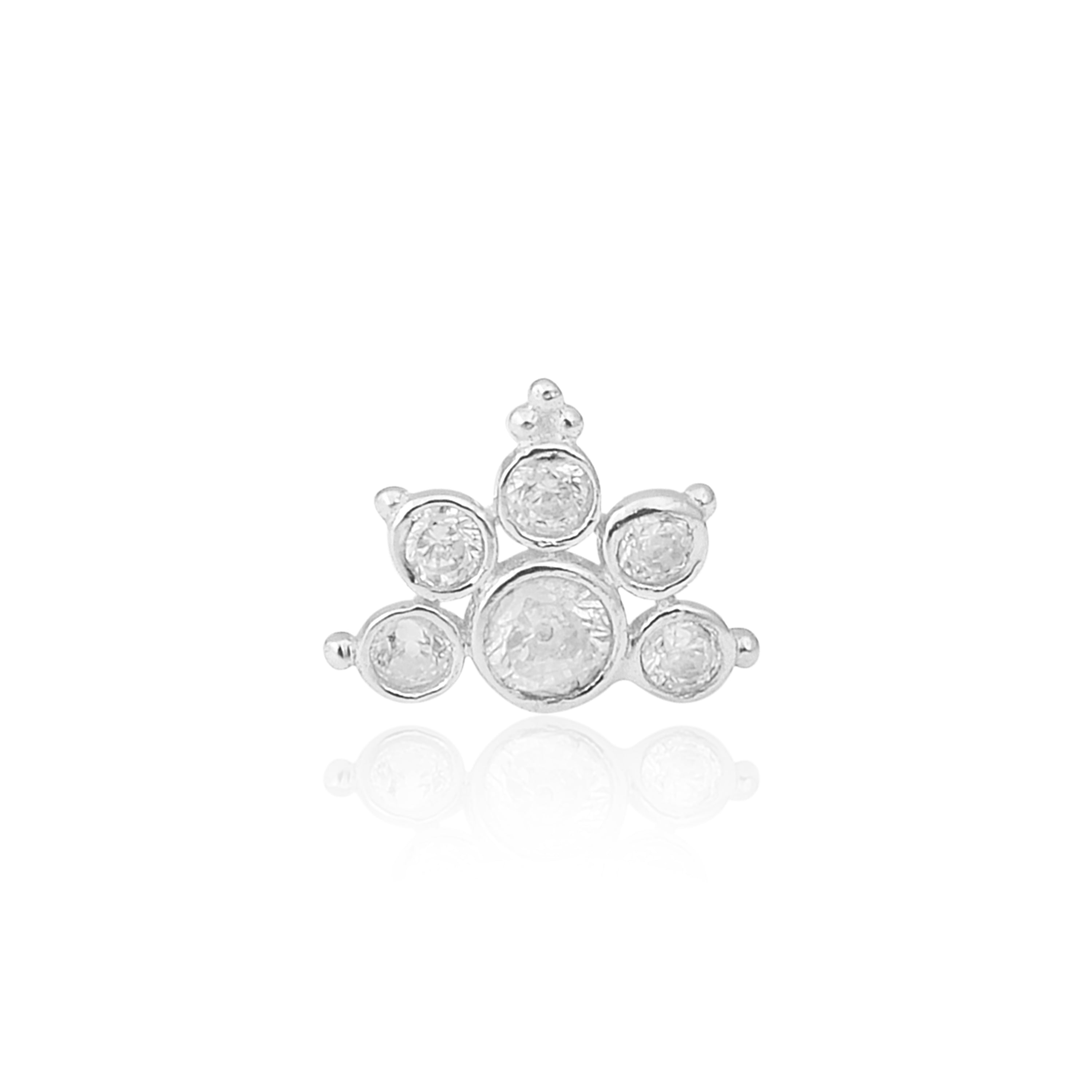 mooneye silver nose pin