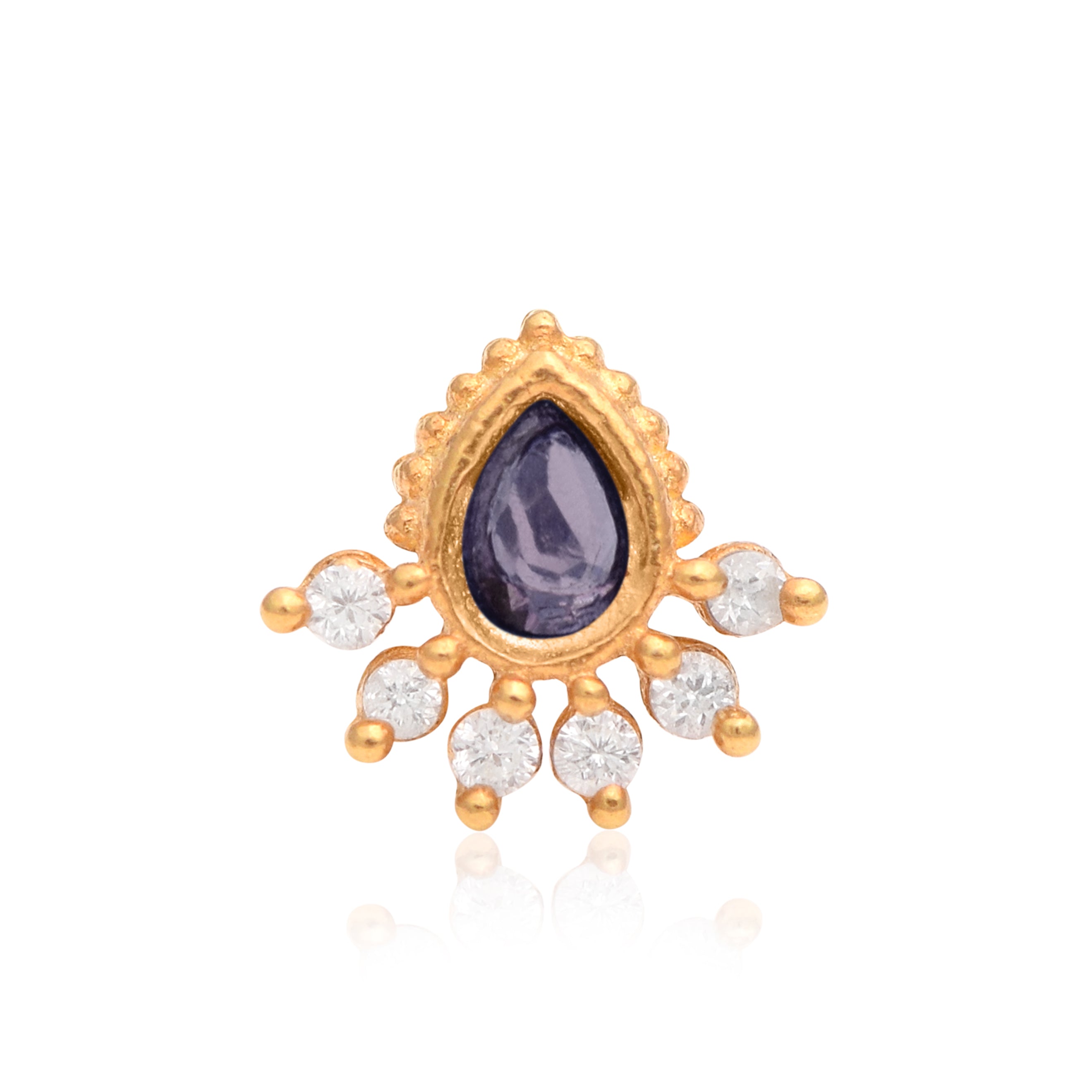 mooneye silver nose pin