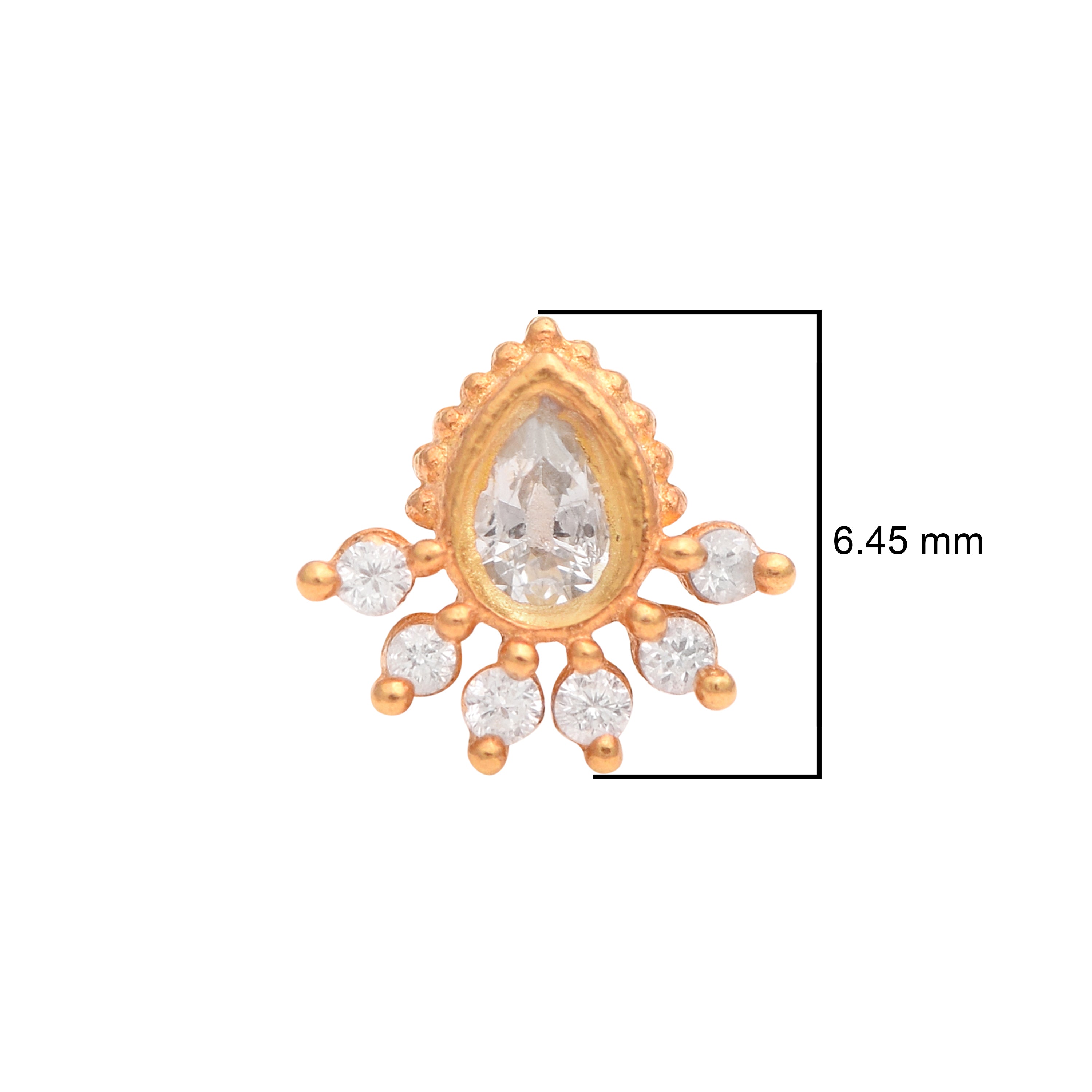 mooneye silver nose pin