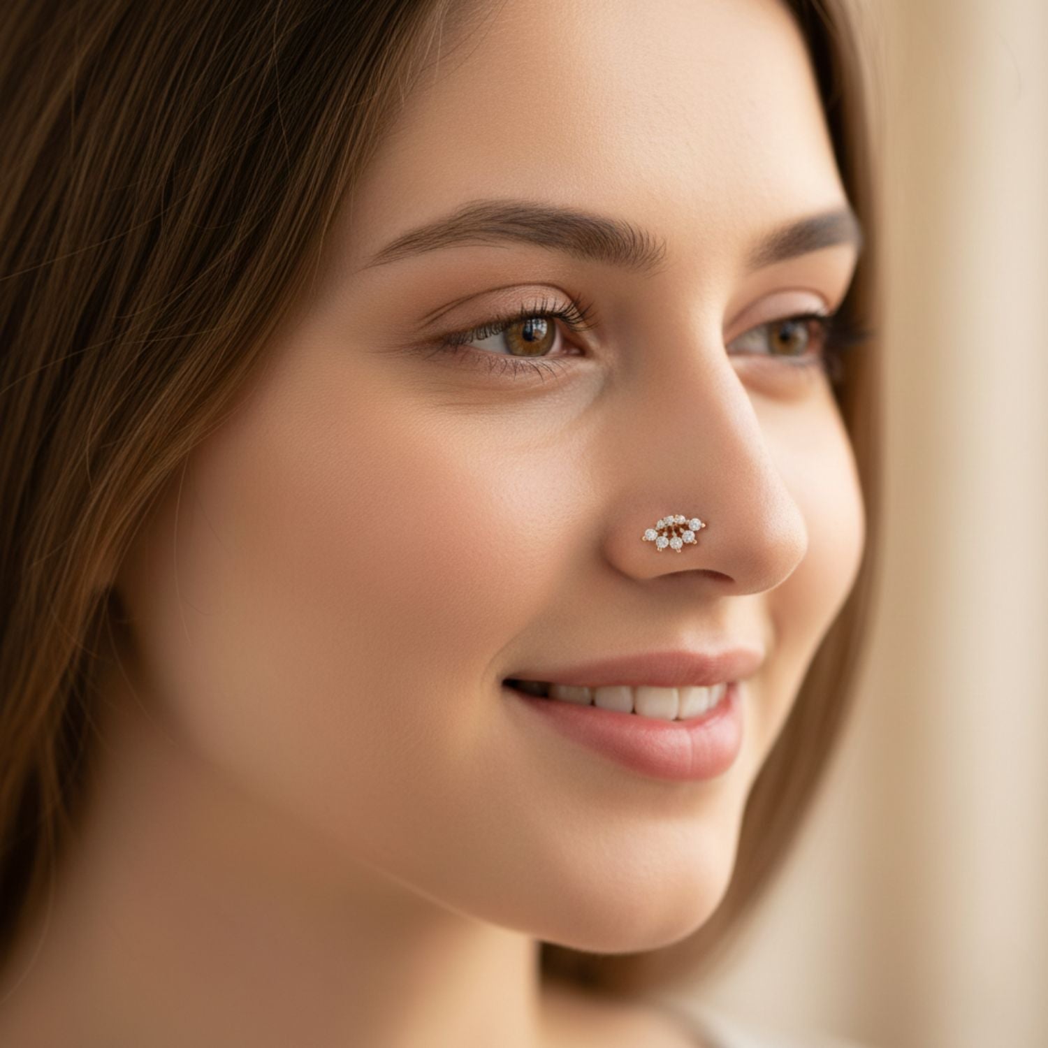 mooneye silver nose pin