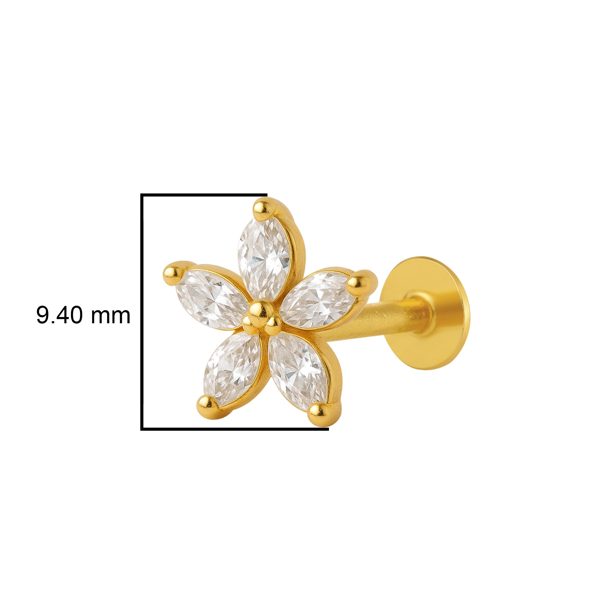 mooneye silver nose pin