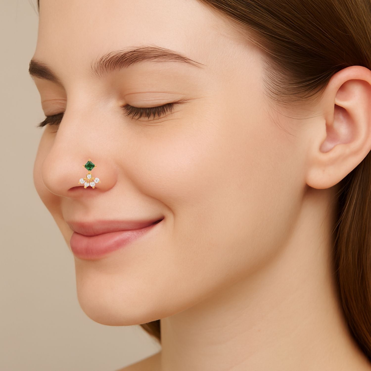 mooneye silver nose pin