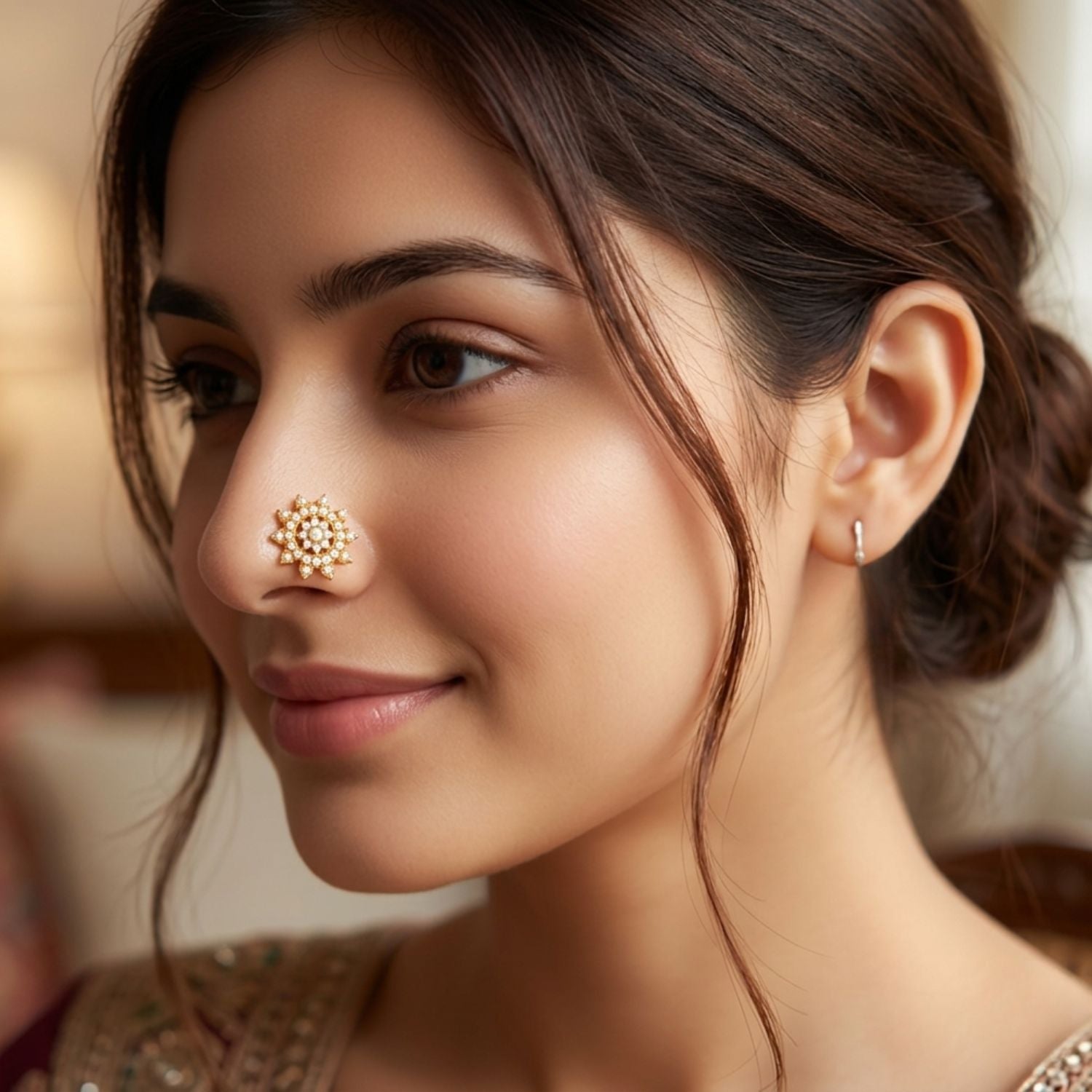 mooneye silver nose pin