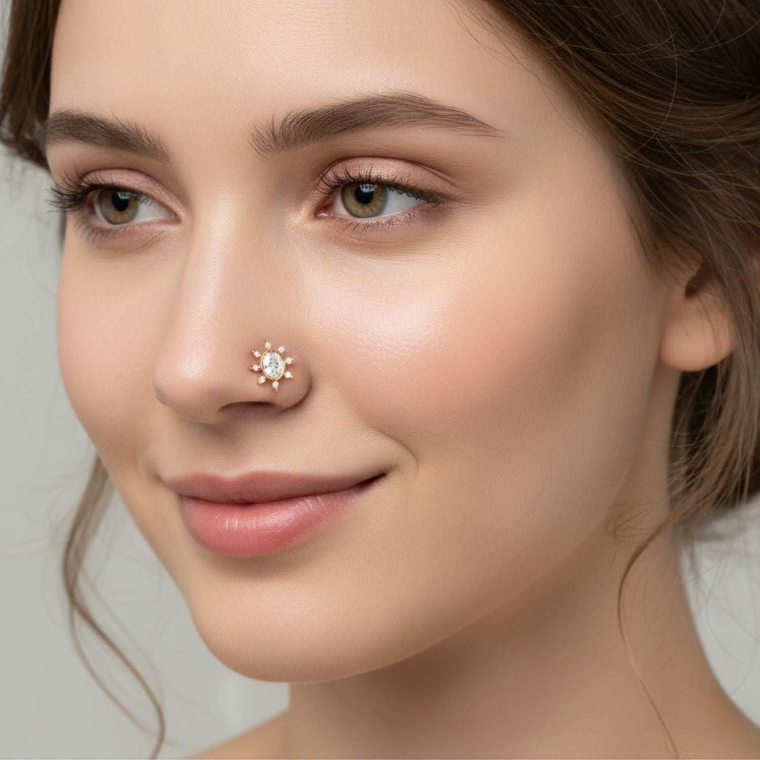mooneye silver nose pin
