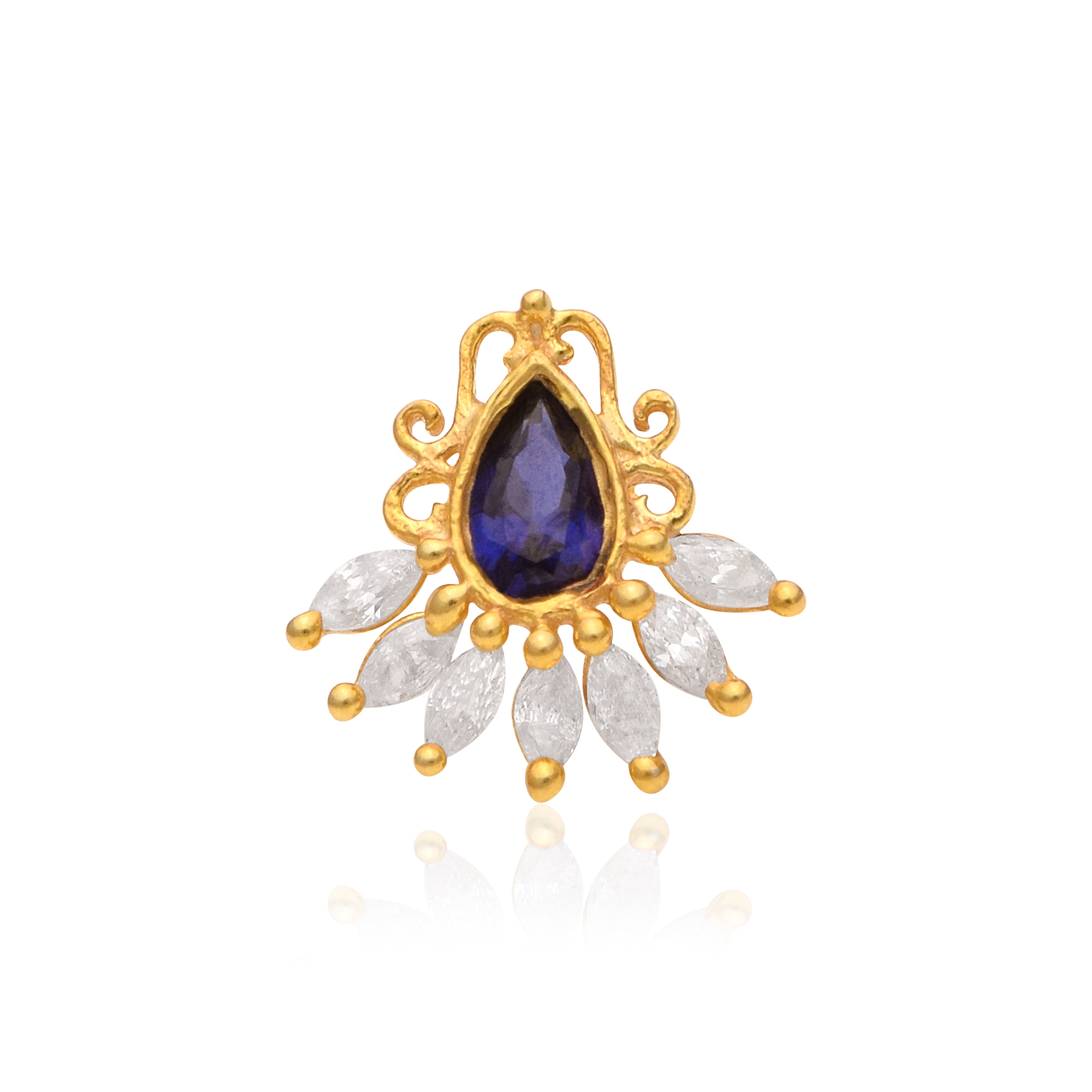 mooneye silver nose pin