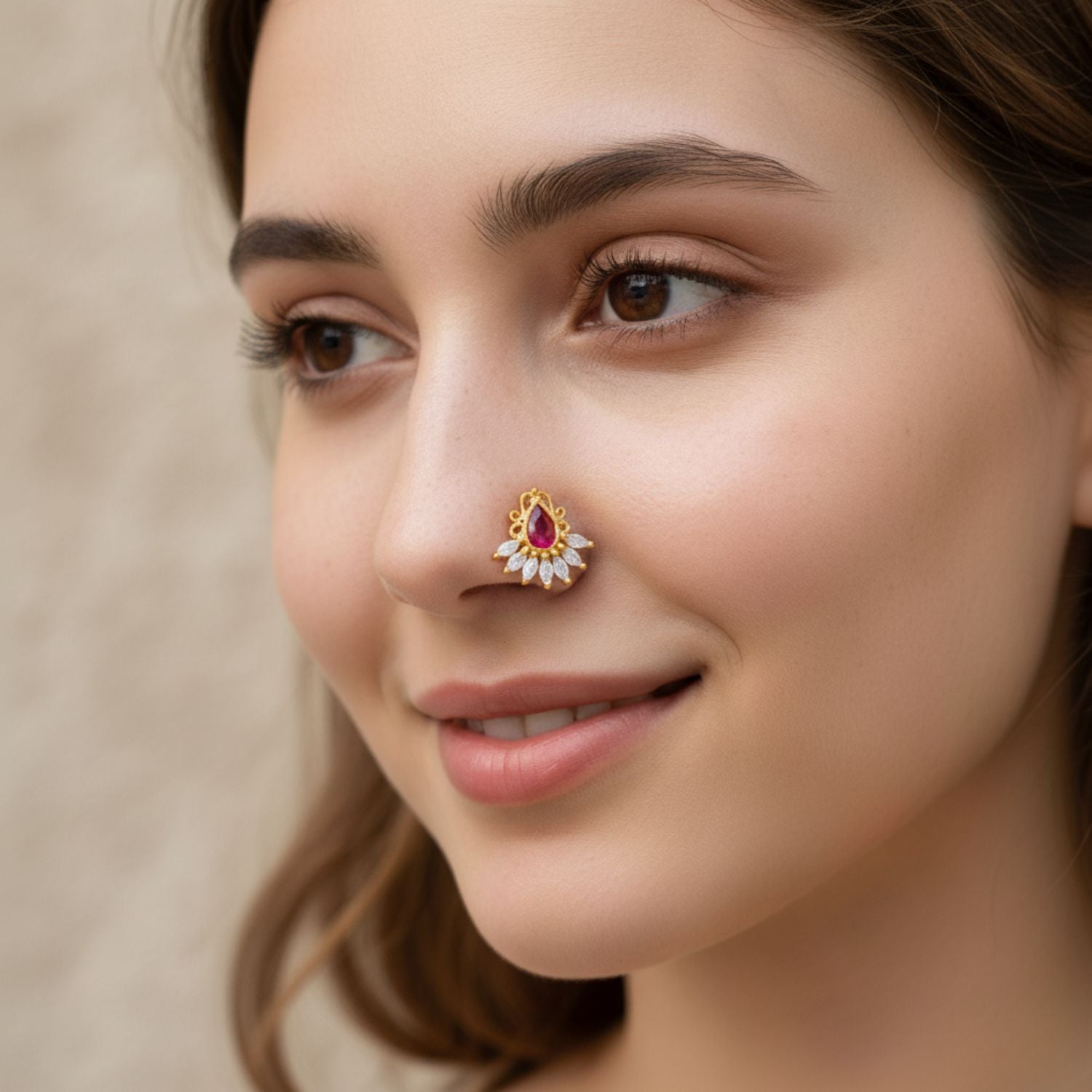 mooneye silver nose pin