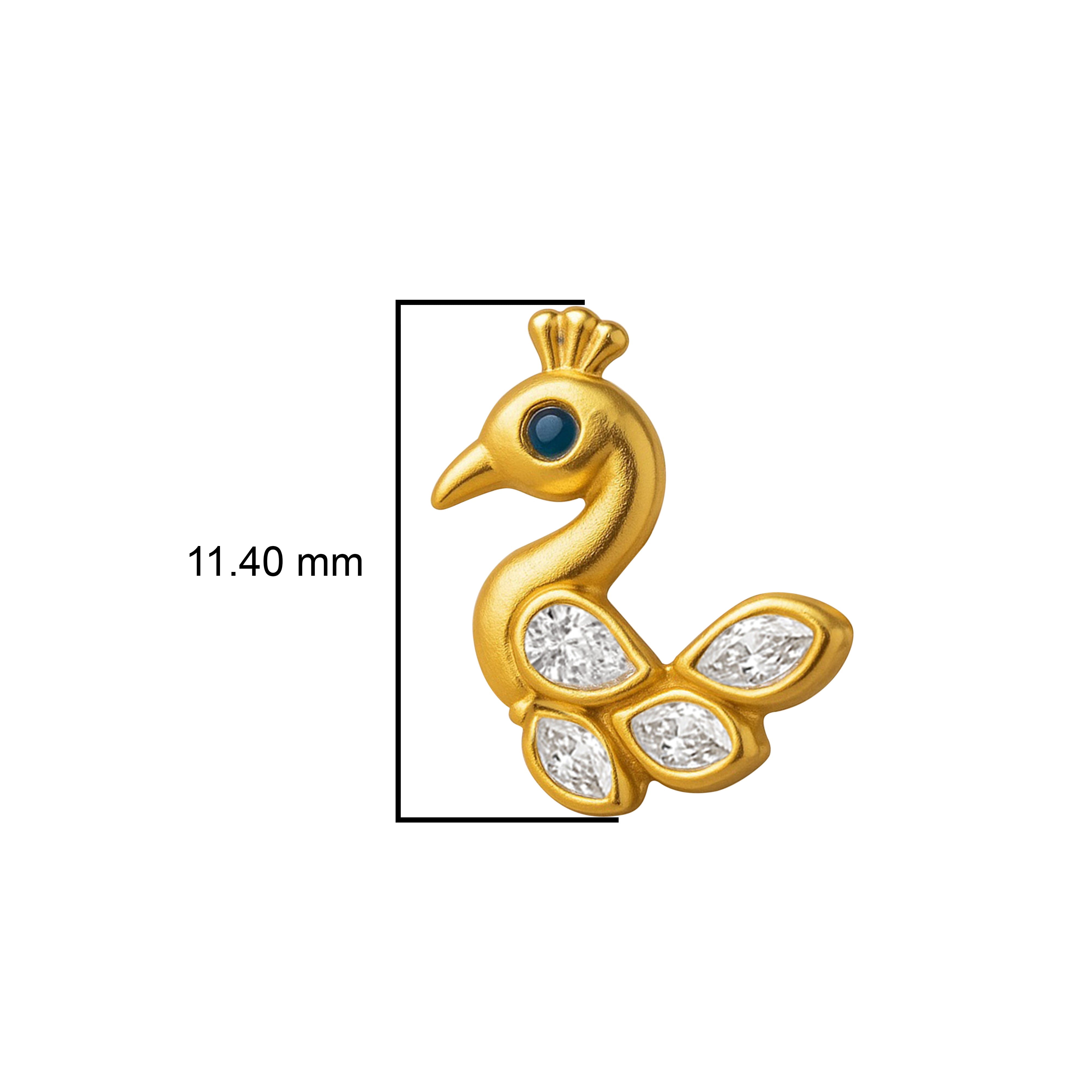 mooneye silver nose pin