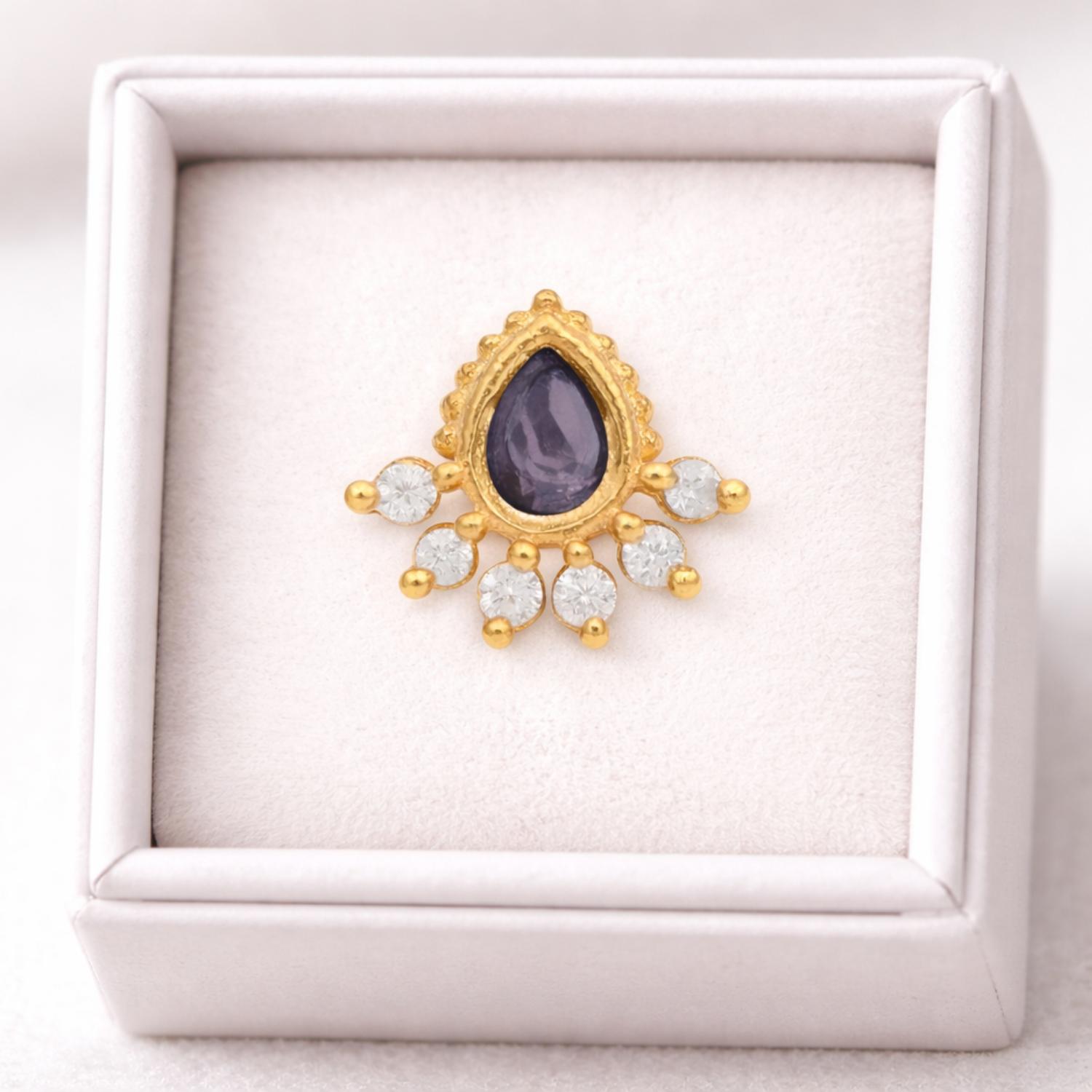 mooneye silver nose pin