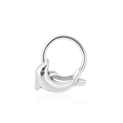 Ocean-Inspired Dolphin Nose Pin - Sterling Silver