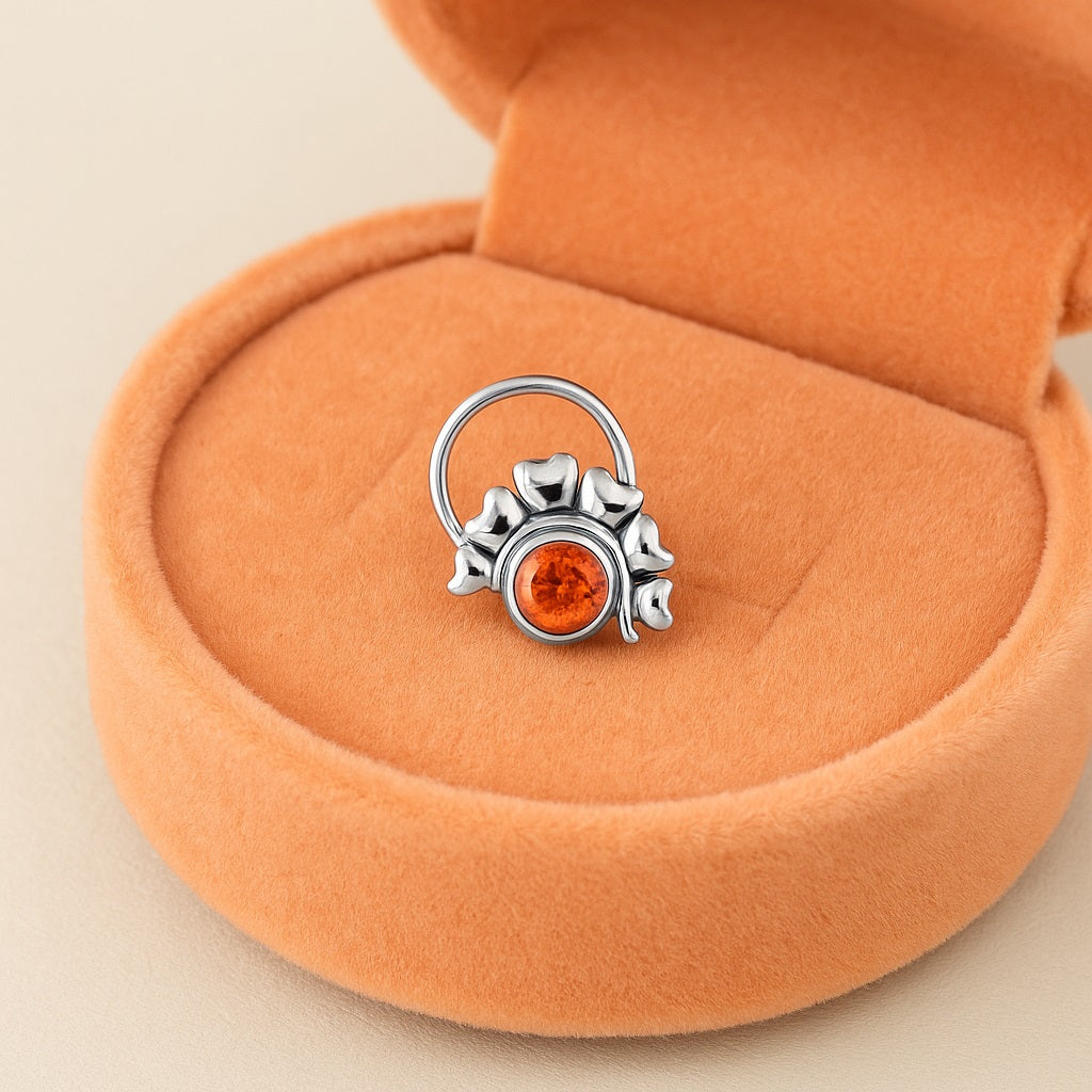mooneye silver nose pin